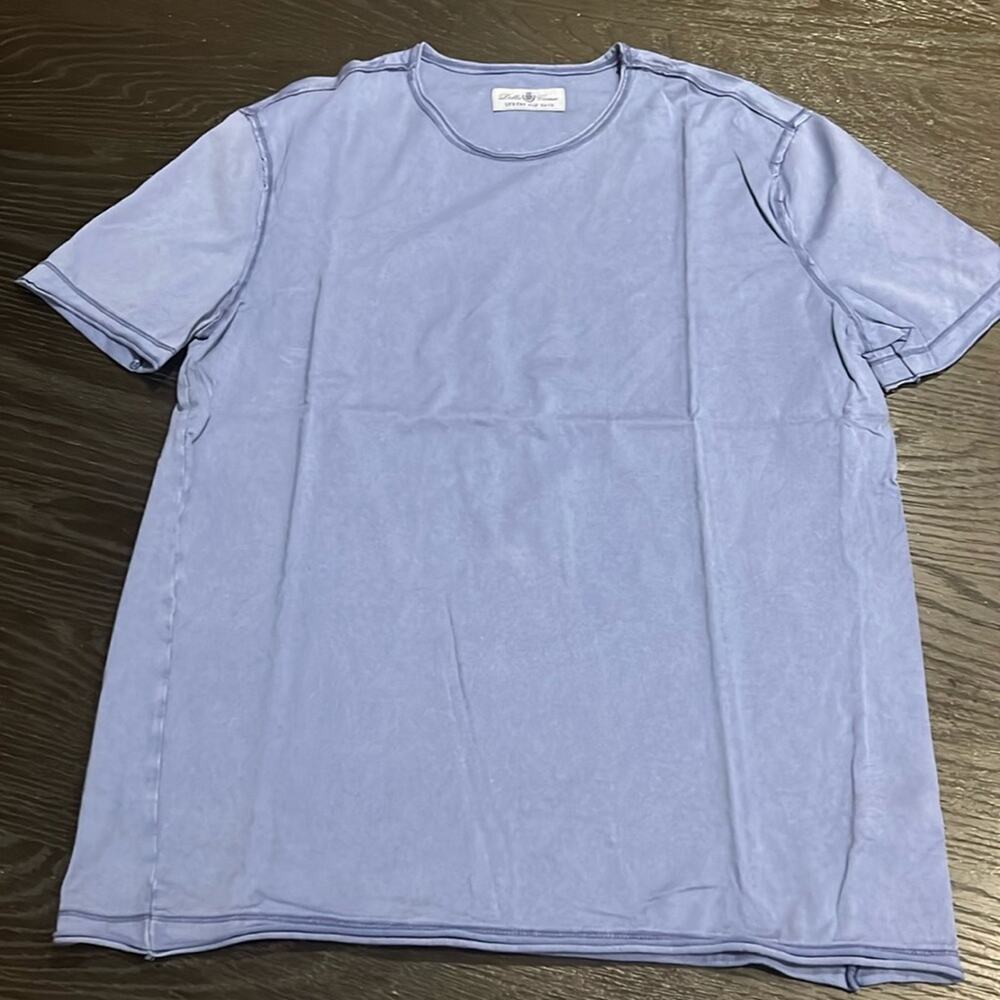 DELLA CIANA Luxury Old Days Light Blue Crew Neck T-shirt Size 2XL